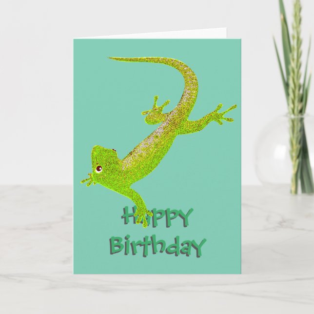 Baby Lizard Birthday Card (Front)