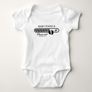 Baby Loading Custom Pregnancy Photo Announcement  Bodysuit