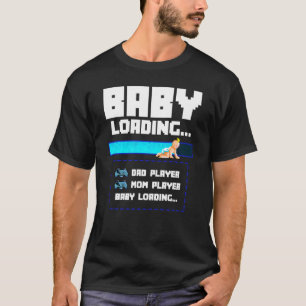 Baby Loading Dad Mum Gamers Gaming Pregnancy T-Shirt