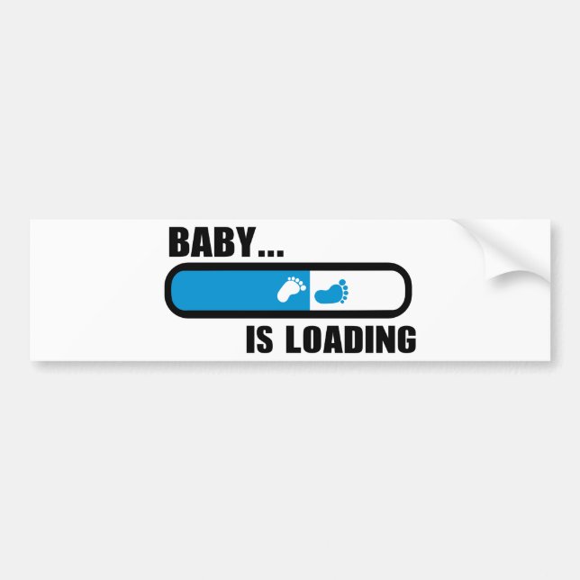 Baby loading feet bumper sticker (Front)