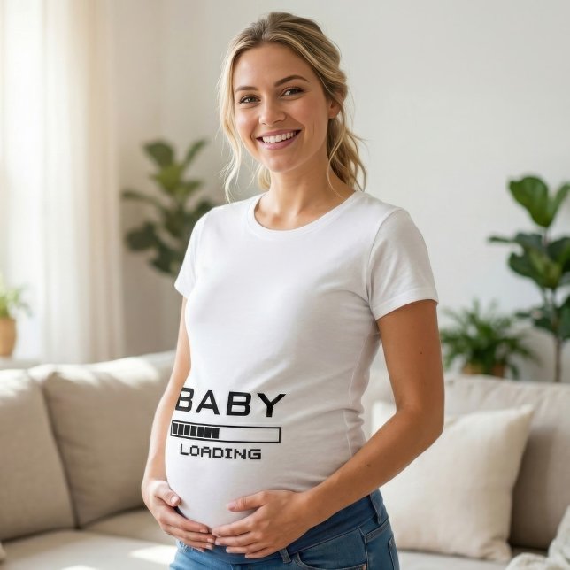 Baby Loading Funny Geeky Maternity T-Shirt (Creator Uploaded)