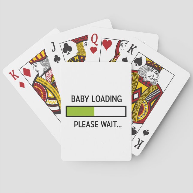 Baby Loading Funny Pregnancy New Mum Gifts Playing Cards (Back)