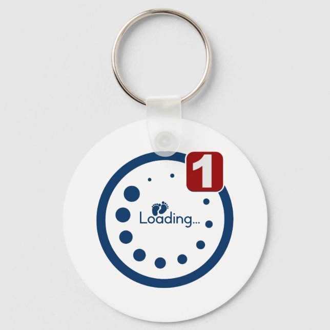 Baby Loading Plus Notification Key Ring (Front)