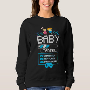 Baby Loading Pregnancy Announcement Mum Dad Gamer Sweatshirt