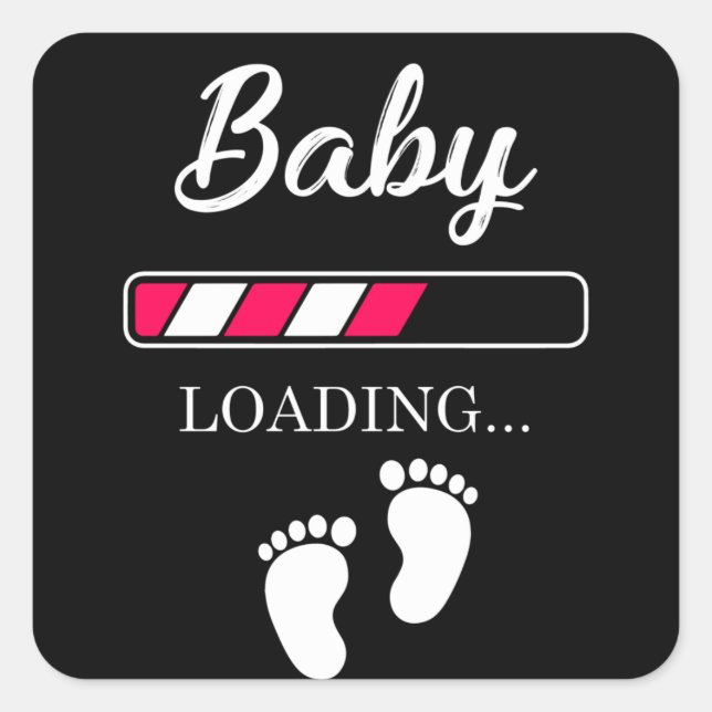 Baby Loading Square Sticker (Front)