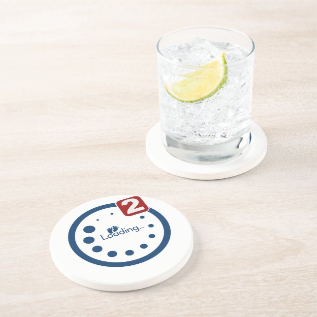 Baby Loading , Twin Notification Coaster (Side)