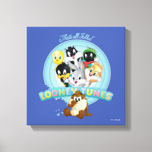 Baby LOONEY TUNES™ Logo That's All Folks Canvas Print