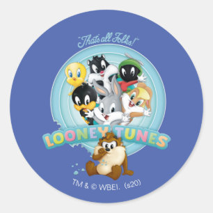 Baby LOONEY TUNES™ Logo   That's All Folks Classic Round Sticker