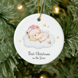 Baby Loss Boy First Christmas Ceramic Ornament