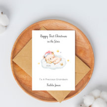 Baby Loss Boy First Christmas Remembrance Card