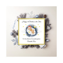 Baby Loss Girl Boy Cloud Bear Christmas Card 