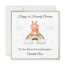 Baby Loss Girl Boy Rainbow Reindeer Christmas Card