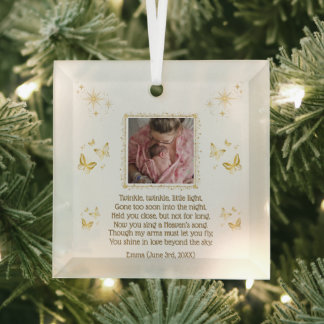 Baby Loss Photo Keepsake Glass Ornament