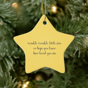 Baby Loss Twinkle Little Star Remembrance Ceramic Ornament