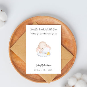 Baby Loss Twinkle Twinkle Little Star Remembrance  Card