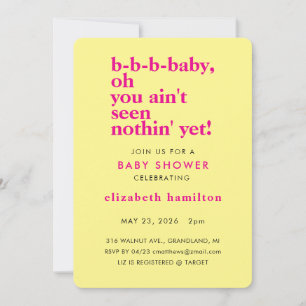 BABY LOVE! Bold Cream Gold Baby Shower Invitation