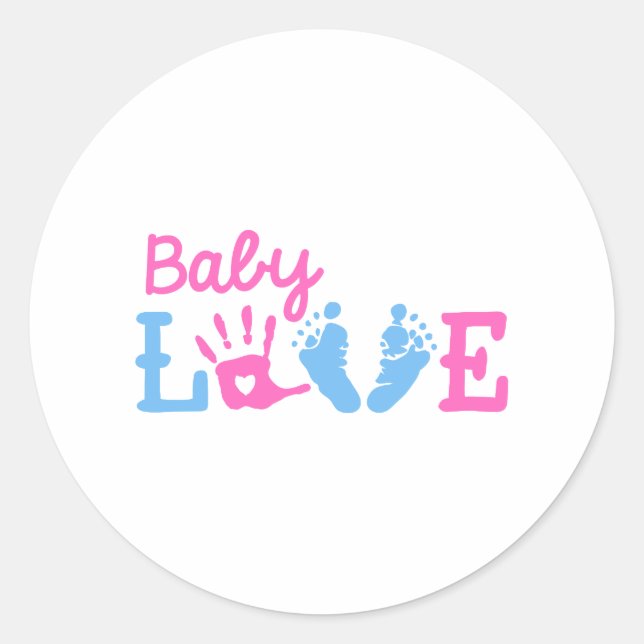 Baby Love Classic Round Sticker (Front)