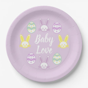 Baby Love Easter Baby Shower Paper Plate
