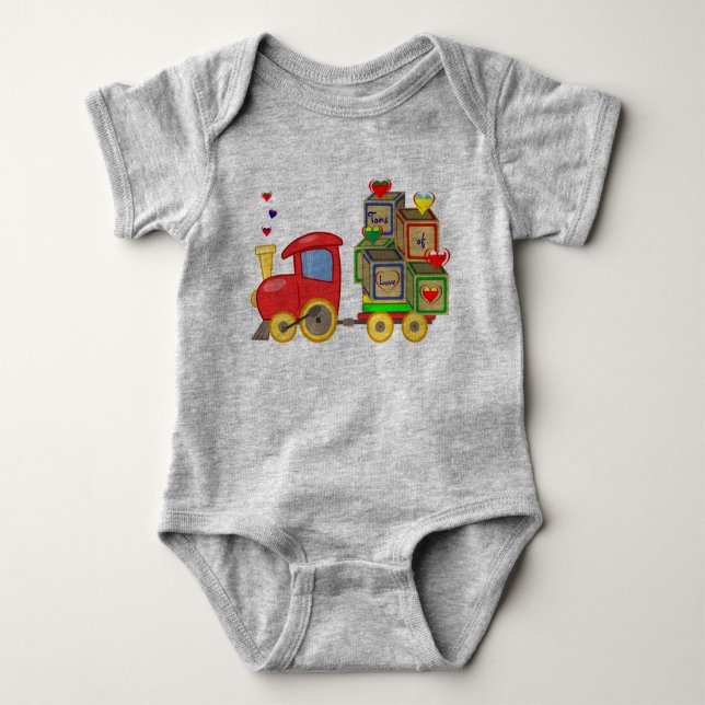 Baby Love -Fun Colours Baby T-Shirt Baby Bodysuit (Front)