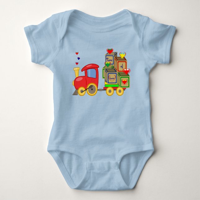 Baby Love -Fun Colours Baby T-Shirt Baby Bodysuit (Front)