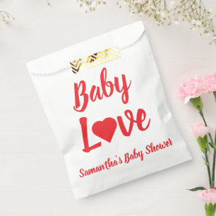 Baby Love Heart Baby Shower Favour Bag