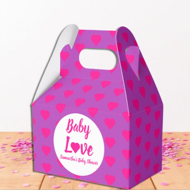 Baby Love Heart Baby Shower Favour Box (Creator Uploaded)