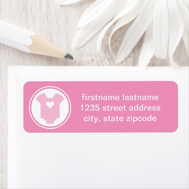 Baby Love Pink Family Return Address Return Address Label (Insitu)