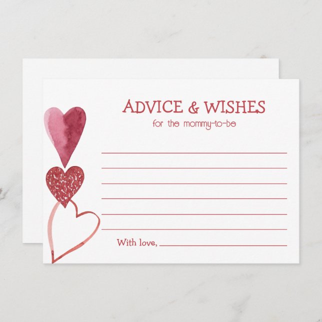 Baby Love Valentine's Theme Baby Shower Invitation (Front/Back)