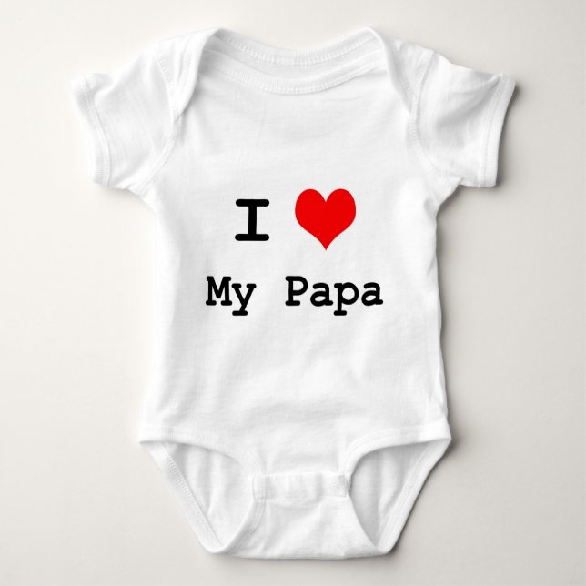 Baby loves Papa! Baby Bodysuit (Front)
