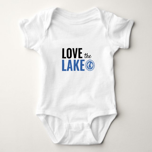 Baby loves the lake too bodysuit (Front)