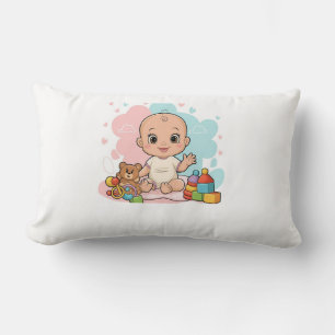 Baby Lumbar Nursery Throw Pillow
