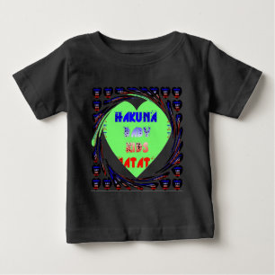 Baby Luminous Hearts Hakuna Matata Baby Kid Design Baby T-Shirt