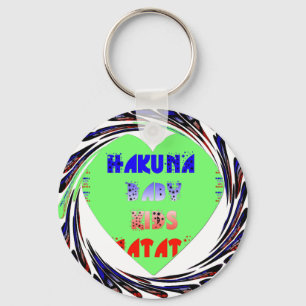 Baby Luminous Hearts Hakuna Matata Baby Kid Design Key Ring