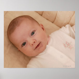 Baby lying down poster