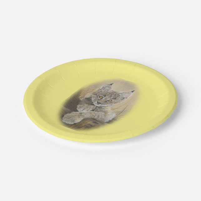 Baby Lynx Paper Plates (Angled)