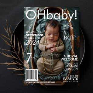 Baby Magazine Birth Announcement