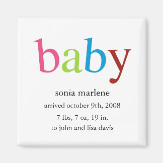 Baby Magnet Announcement