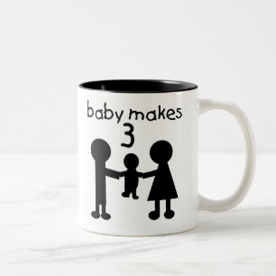 Baby Makes 3 Two-Tone Coffee Mug