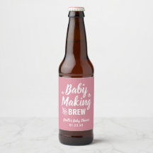 Baby Making Brew Funny Shower Thank You Pink Hops