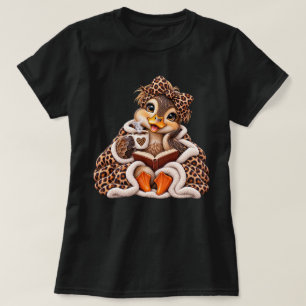 baby mallard duck Cosy Duck Autumn Coffee Reading T-Shirt