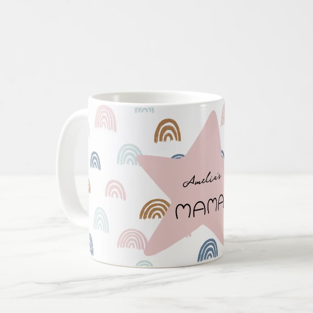 Baby Mama Boho Rainbows Coffee Mug (Front Left)