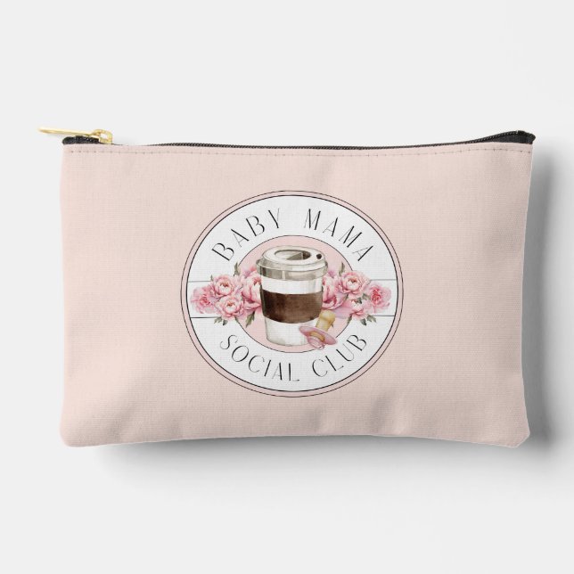 Baby Mama Social Club Pink Accessory Pouch (Front)