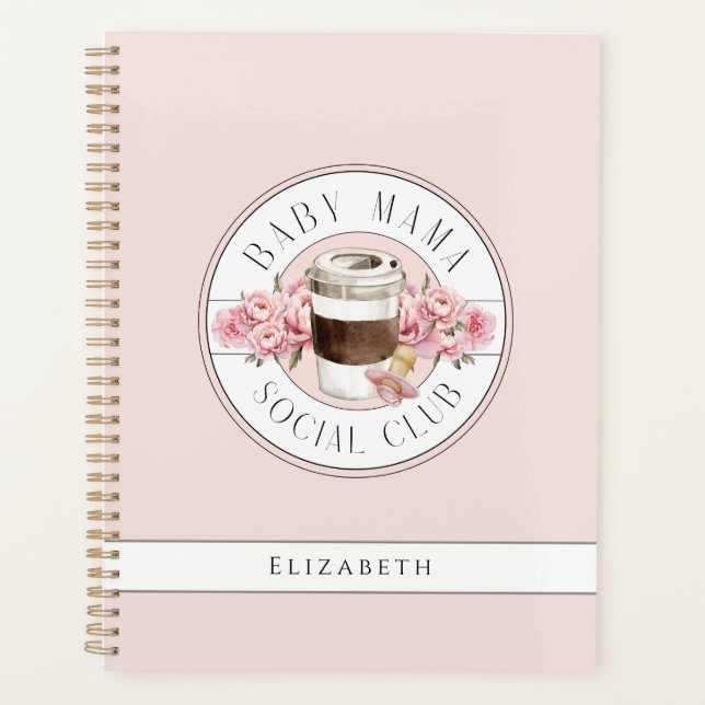 Baby Mama Social Club, Pink Personalised Planner (Front)