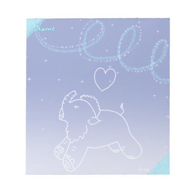 Baby Mammoth yawning Notepad (Front)