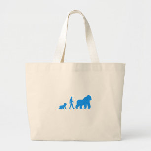 Baby, Man to Gorilla Large Tote Bag