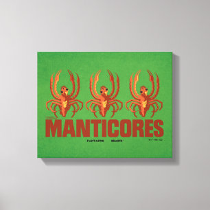 Baby Manticores Vintage Graphic Canvas Print
