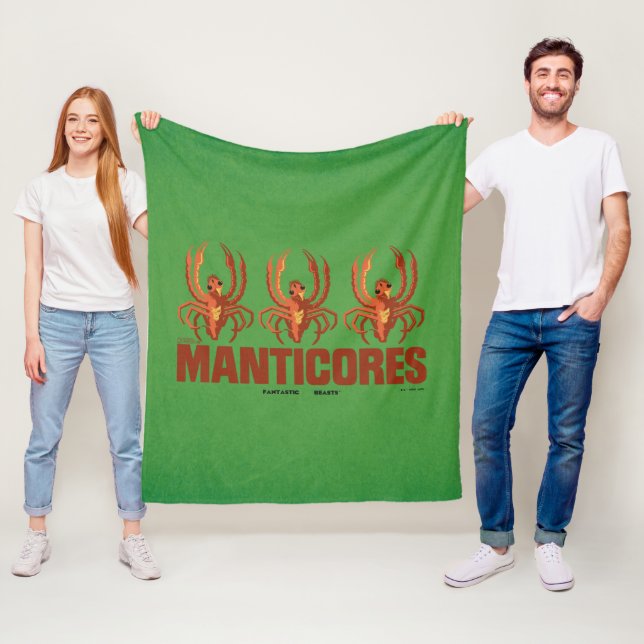 Baby Manticores Vintage Graphic Fleece Blanket (In Situ)
