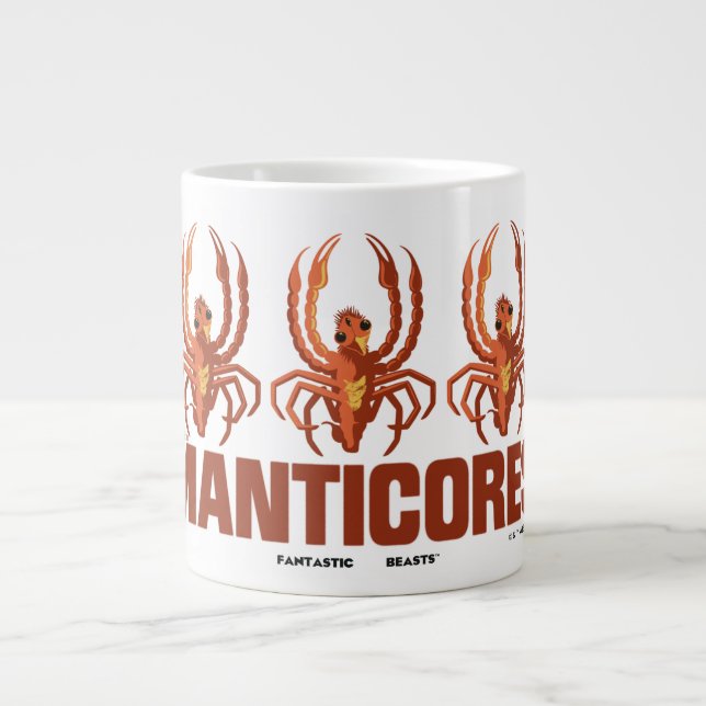 Baby Manticores Vintage Graphic Large Coffee Mug (Front)