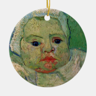 Baby Marcelle Roulin by Vincent van Gogh Ceramic Tree Decoration