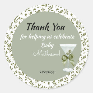 Baby Martini 'tini-one'  Classic Round Sticker